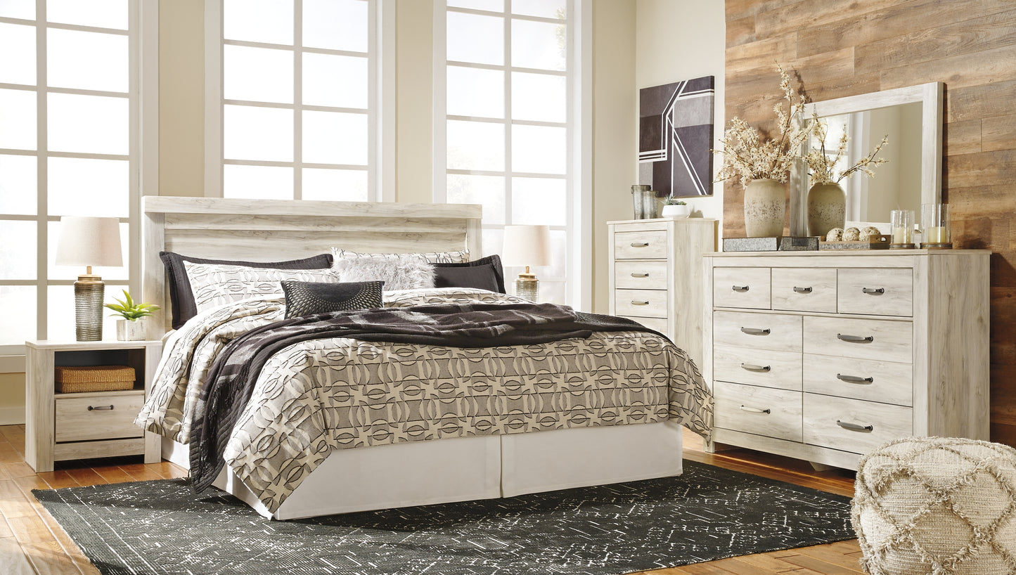 Bellaby  Panel Headboard With Mirrored Dresser, Chest And 2 Nightstands