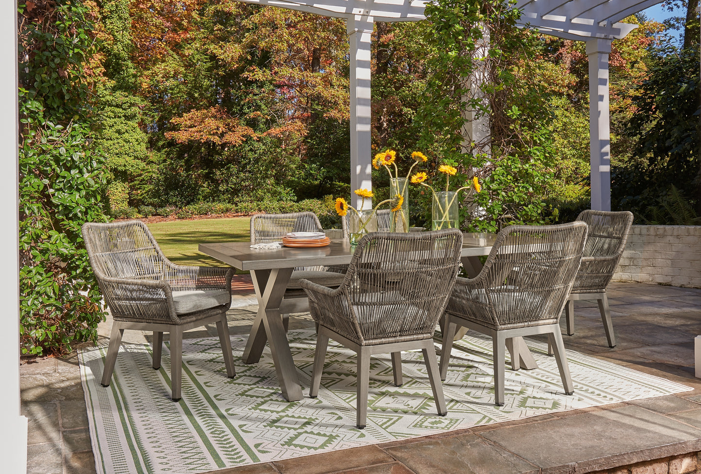 Beach Front Outdoor Dining Table and 6 Chairs