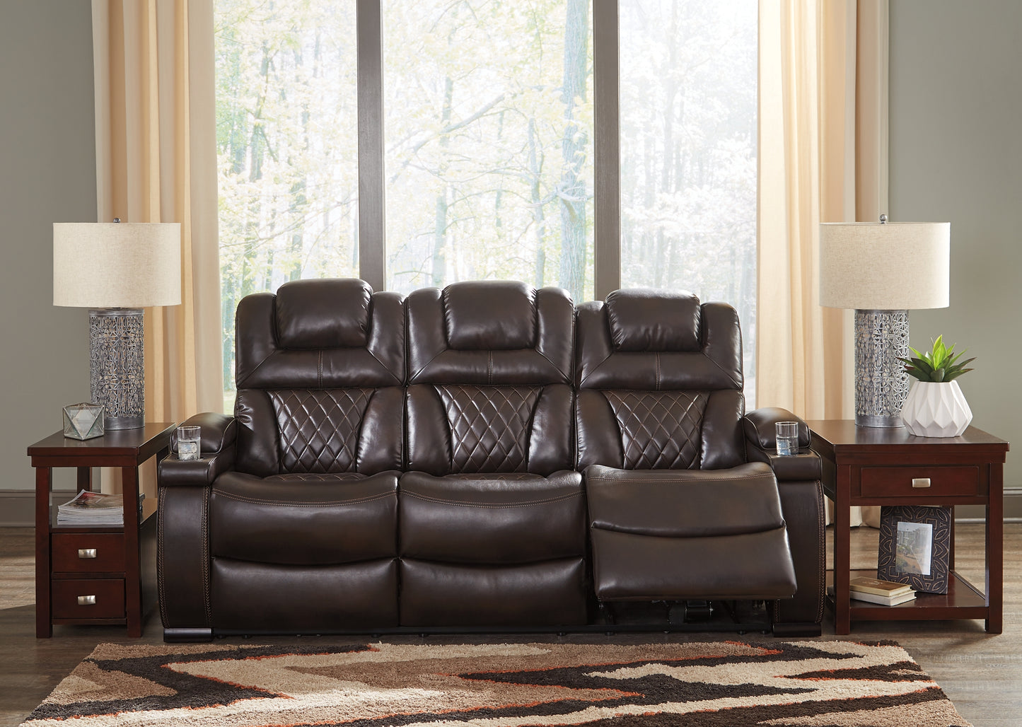 Warnerton PWR REC Sofa with ADJ Headrest