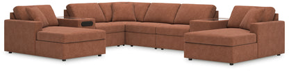 Modmax 8-Piece Double Chaise Sectional with Audio and Storage Consoles