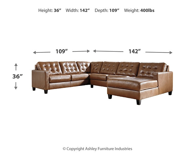 Baskove 4-Piece Sectional with Chaise