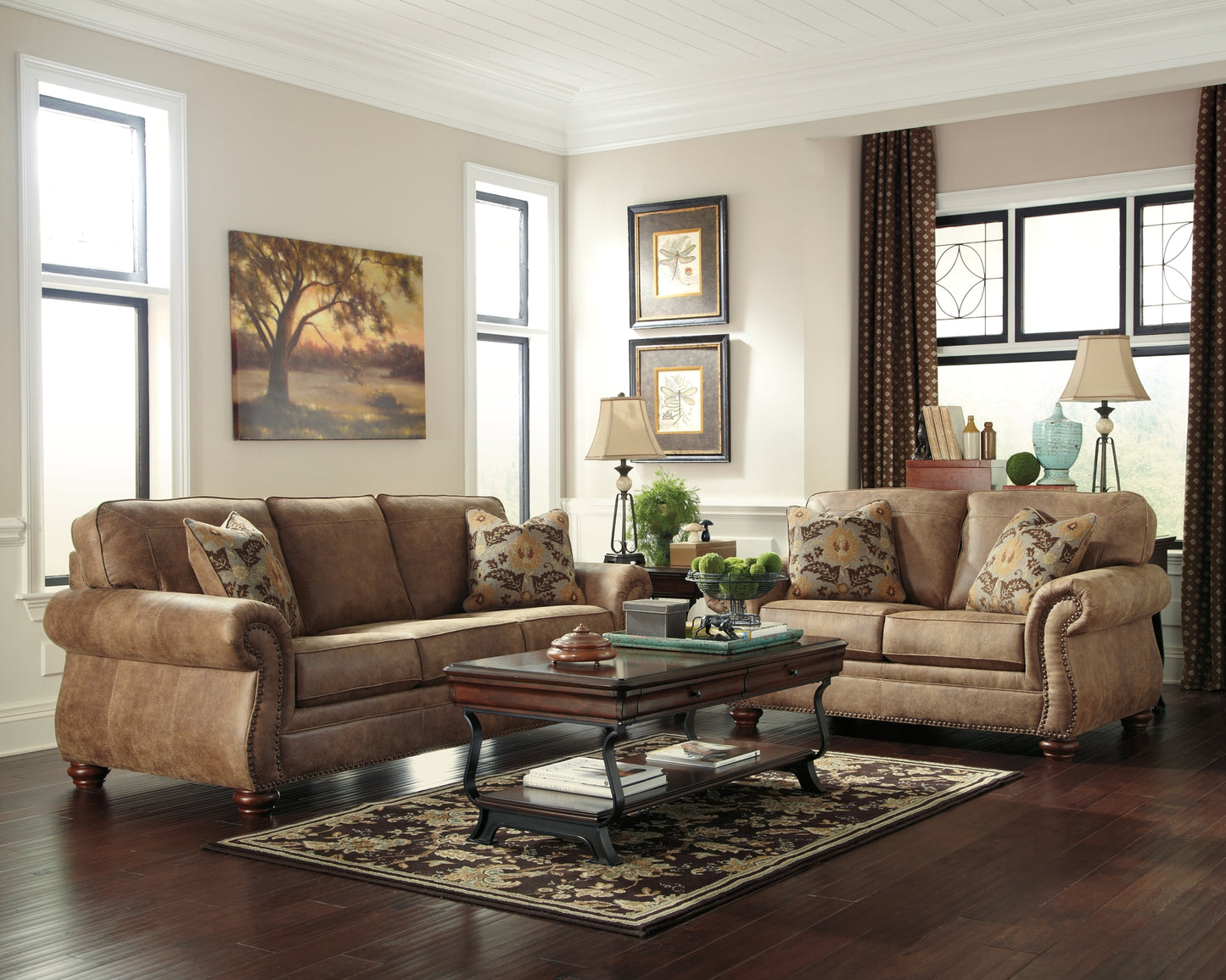 Larkinhurst Sofa and Loveseat