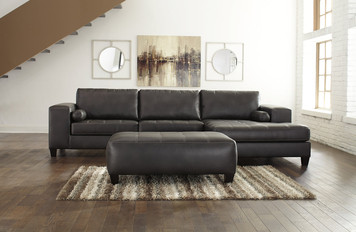 Nokomis 2-Piece Sectional with Ottoman