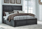 Foyland King Panel Storage Bed with Mirrored Dresser and Chest