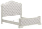 Arlendyne King Upholstered Bed with Mirrored Dresser