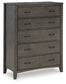 Montillan King Panel Bed with Mirrored Dresser, Chest and 2 Nightstands