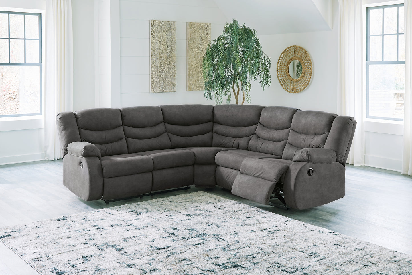 Partymate 2-Piece Sectional with Recliner