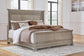 Lexorne California King Sleigh Bed with Mirrored Dresser, Chest and Nightstand